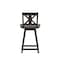 Flash Furniture Gwendolyn Commercial Solid Wood Modern Farmhouse Swivel Counter Height Barstool in Gray Wash Walnut ES-G1-24-GY-GG - alternate 5